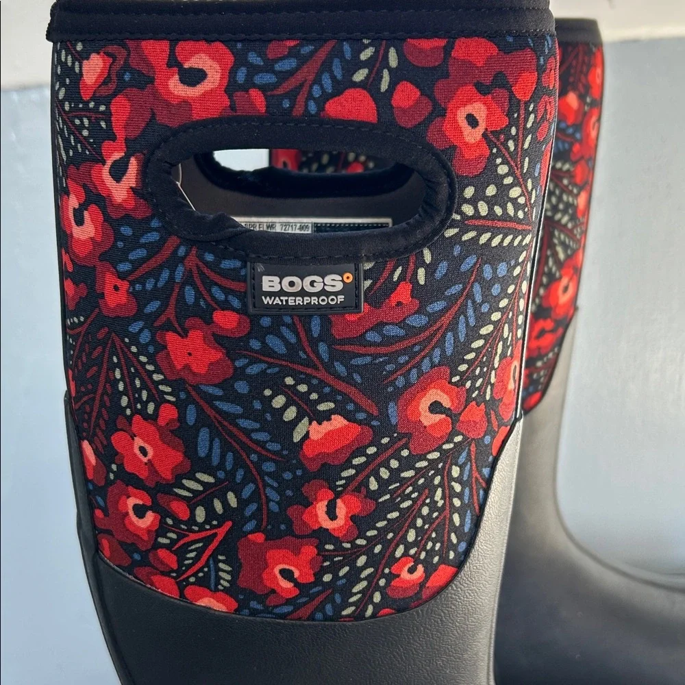 Bogs Mesa Super Flower Rain Snow Garden Boot Waterproof - Picture 2 of 13